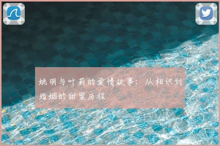 姚明与叶莉的爱情故事:从相识到婚姻的甜蜜历程